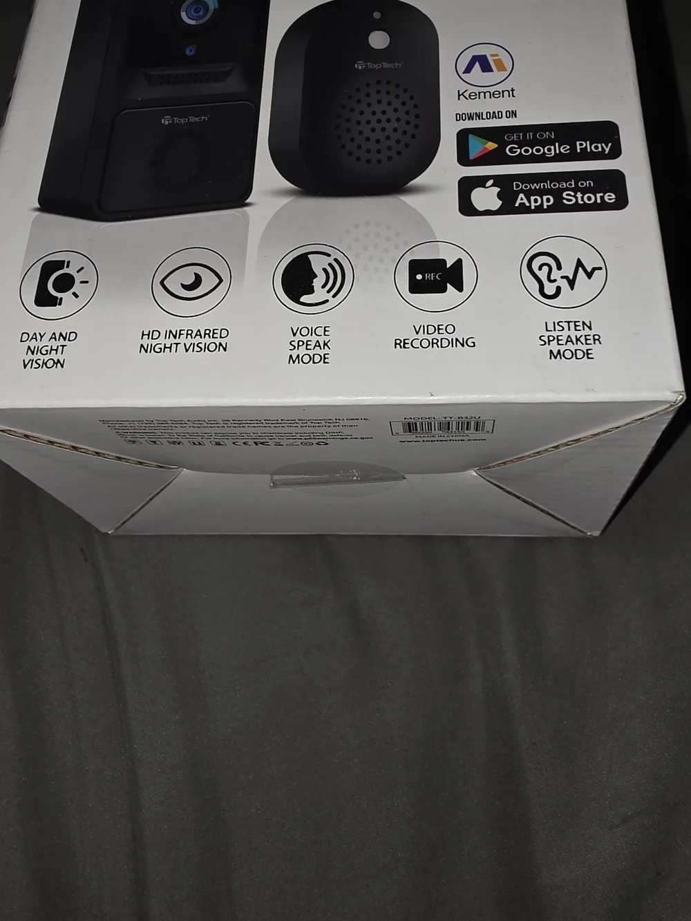 Wireless HD Doorbell Camera - Black